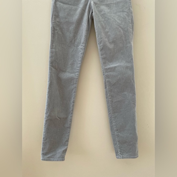 GAP Women’s True Skinny Super High Rise Velvet Pants in Light Grey Y2K Size 24 - Picture 5 of 8